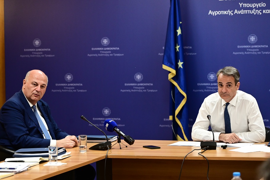 Επίσκεψη του Πρωθυπουργού Κυριάκου Μητσοτάκη στο υπουργείο Αγροτικής Ανάπτυξης και Τροφίμων@eurokinissi