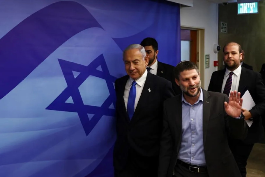 Ο Ισραηλινός πρωθυπουργός Benjamin Netanyahu και ο υπουργός Οικονομικών Bezalel Smotrich@EPA, RONEN ZVULUN, POOL