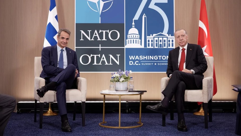 Κυριάκος Μητσοτάκης και Ρετζέπ Ταγίπ Ερντογάν © ΔΗΜΗΤΡΗΣ ΠΑΠΑΜΗΤΣΟΣ/ΓΡΑΦΕΙΟ ΤΥΠΟΥ ΠΡΩΘΥΠΟΥΡΓΟΥ/EUROKINISSI