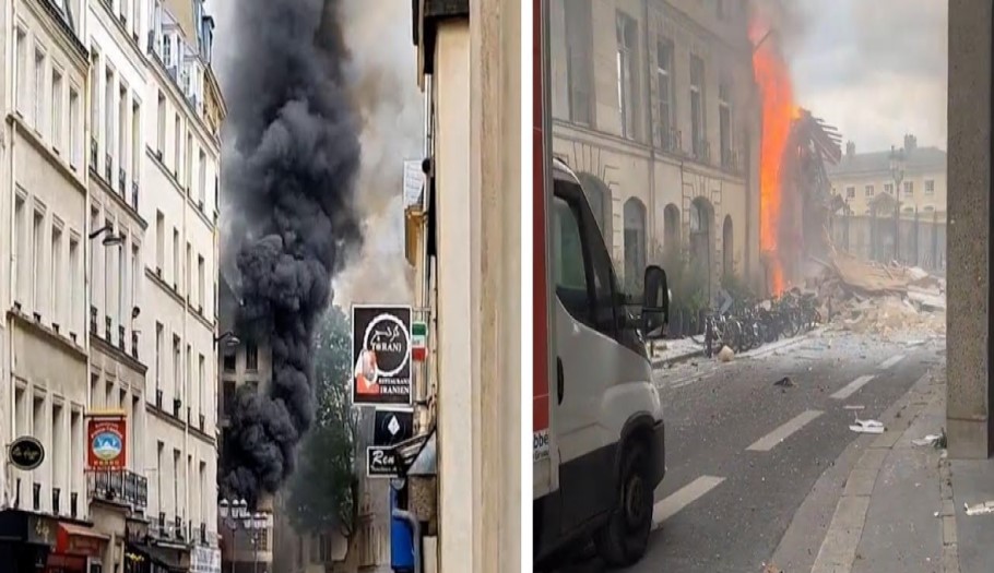 Βομβαρδισμένο τοπίο το Παρίσι μετά την έκρηξη σε πολυκατοικία