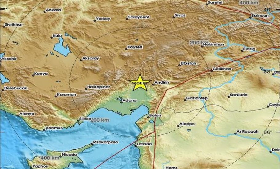 Τουρκία: Σεισμός 5 βαθμών Ρίχτερ στα Άδανα