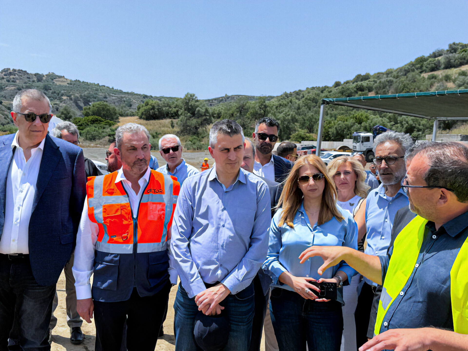 O CEO του Aktor, Αλέξανδρος Εξάρχου με τον υπουργό Υποδομών και Μεταφορών Χρίστο Δήμα © Aktor