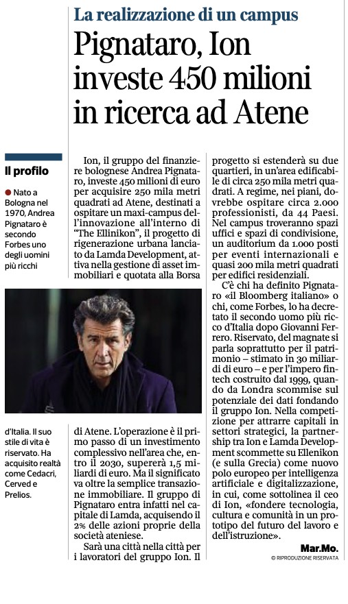 Corriere ion lamda