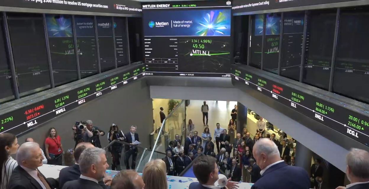 Ντεμπούτο της Metlen στο Χρηματιστήριο του Λονδίνου (LSE) © Printscreen