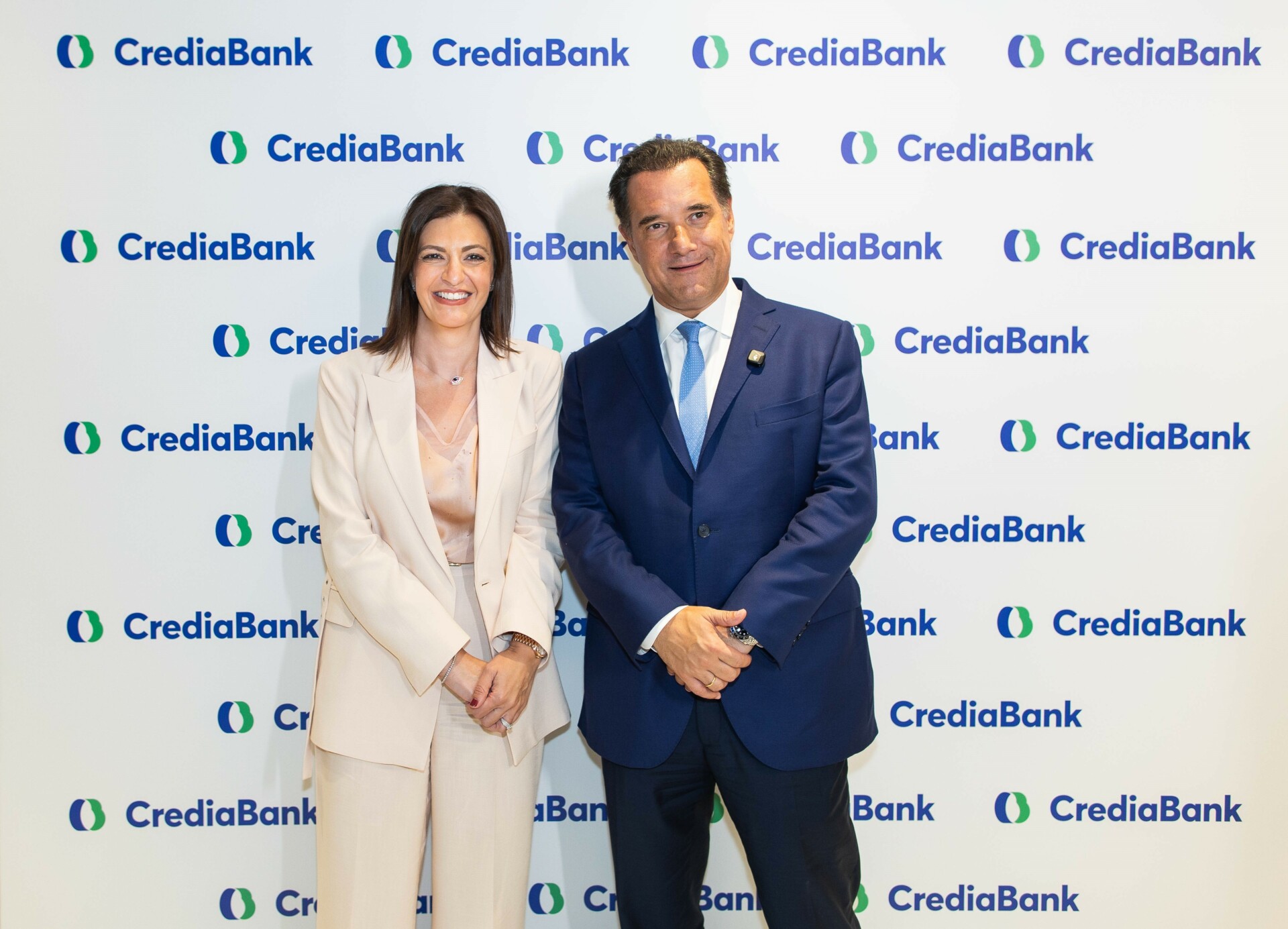 Ελένη Βρεττού και Άδωνις Γεωργιάδης © CrediaBank