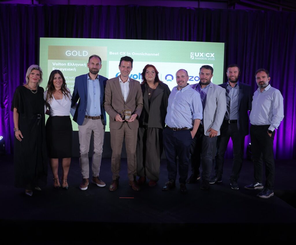 Volton: Gold Βραβείο στα UX | CX Awards 2025 για την κορυφαία Omnichannel Εμπειρία Πελάτη