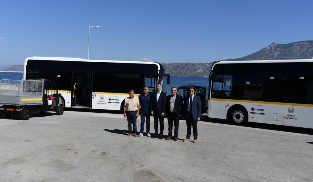 Motor Oil & Βαρδινογιάννειο Ίδρυμα: Δωρεά ηλεκτρικών λεωφορείων και οχημάτων στον δήμο Κορινθίων
