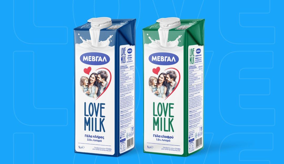 Το γάλα LOVE MILK της ΜΕΒΓΑΛ © facebook.com/MEVGAL