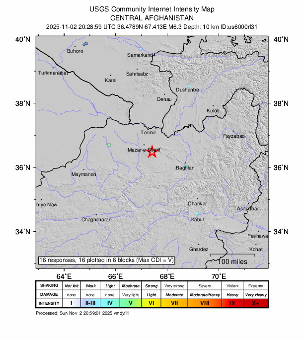 ΣΕΙΣΜΟΣ ΑΦΓΑΝΙΣΤΑΝ