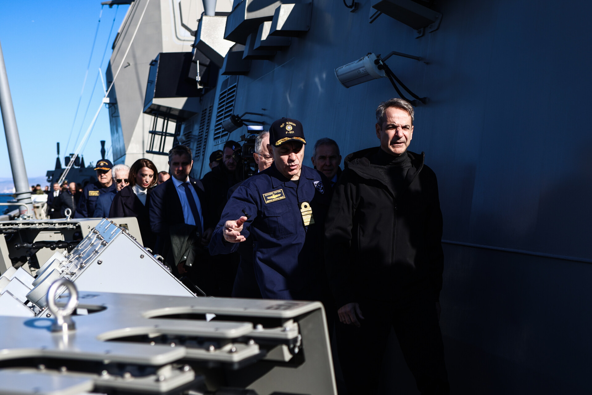 Υποδοχή της πρώτης ελληνικής, υπερσύγχρονης φρεγάτας Belharra "Κίμων", Πέμπτη 15 Ιανουαρίου 2026. (POOL/ΓΙΑΝΝΗΣ ΔΗΜΗΤΡΟΠΟΥΛΟΣ/EUROKINISSI)