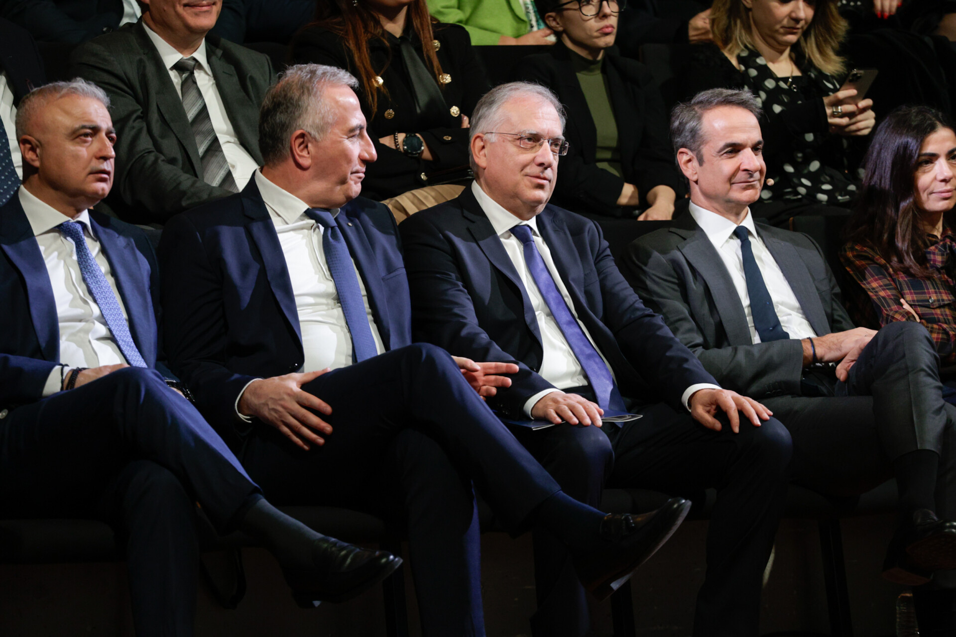 Ο Τάκης Θεοδωρικάκος και ο Κυριάκος Μητσοτάκης στην εκδήλωση της Endeavor Greece© Υπουργείο Ανάπτυξης