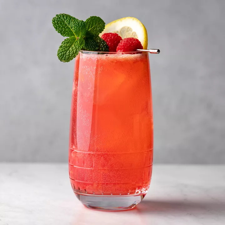 raspberry collins, cocktail