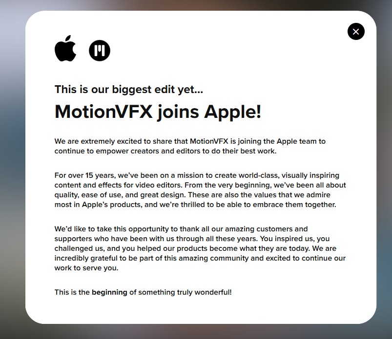 APPLE & MOTIONVFX