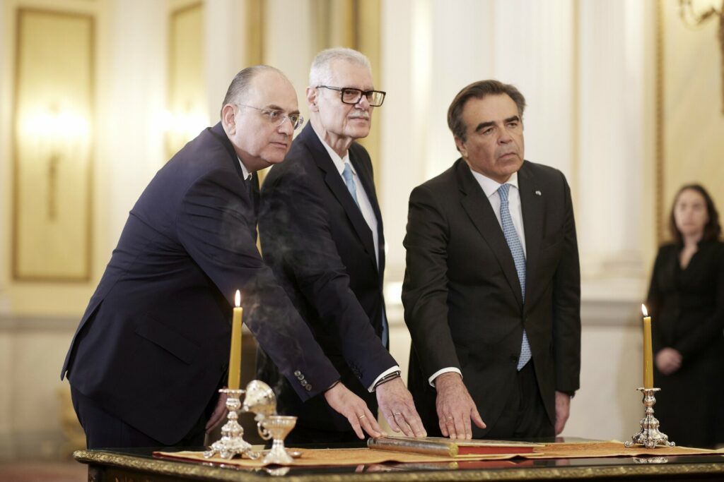 Ορκωμοσία Σχοινά, Τουρνά, Λαζαρίδη, ©Γραφείο Πρωθυπουργού