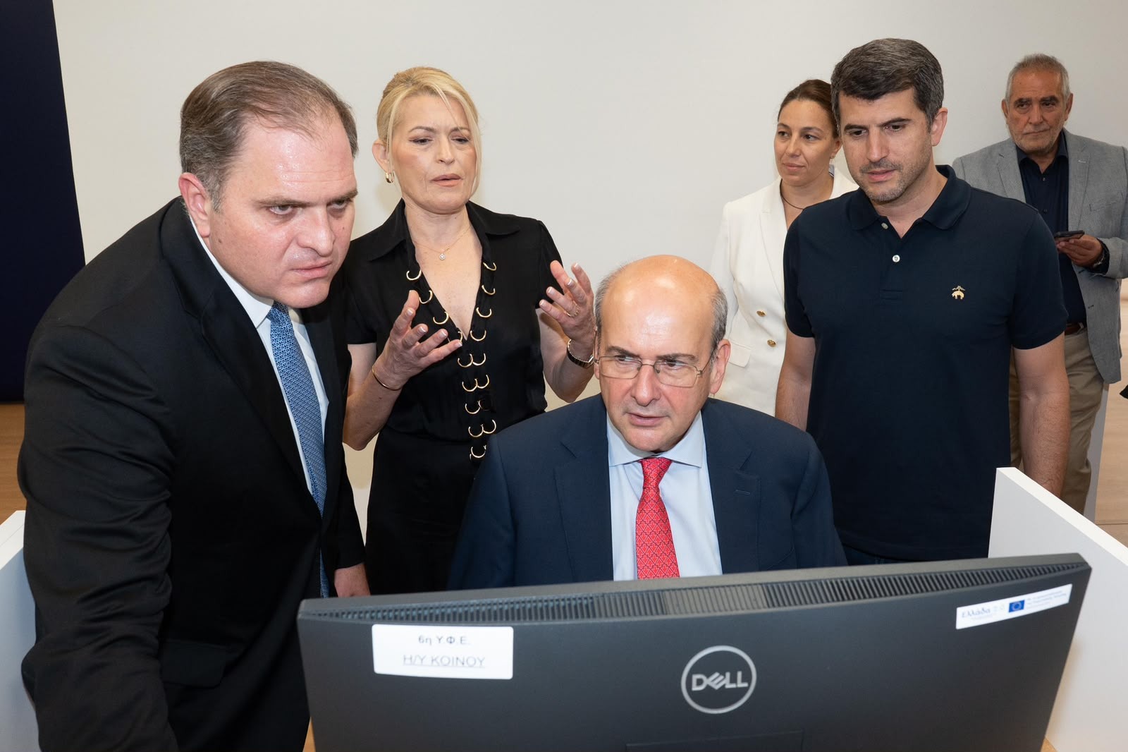 Γιώργος Πιτσιλής και Κωστής Χατζηδάκης στα εγκαίνια