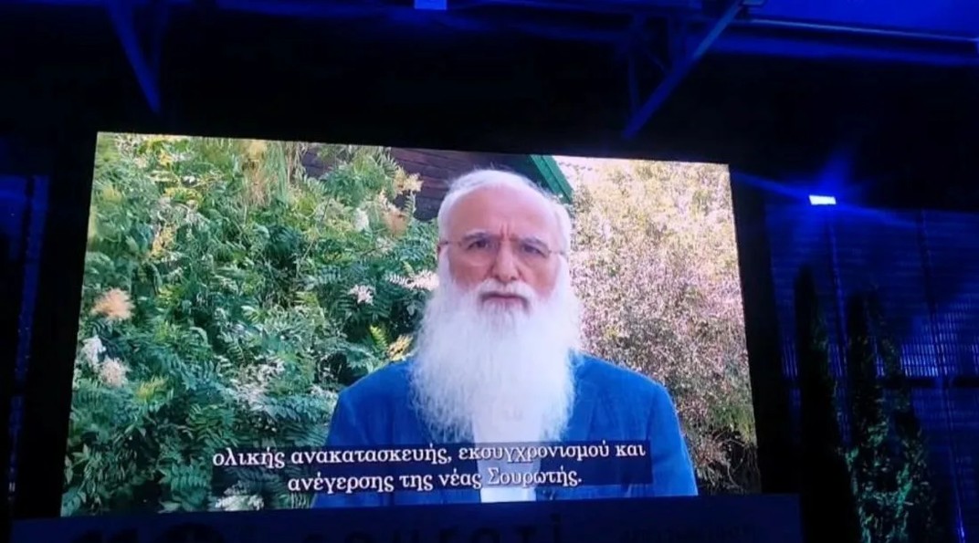 Στιγμιότυπο από το βιντεοσκοπημένο μήνυμα του Ιβάν Σαββίδη © Σουρωτή