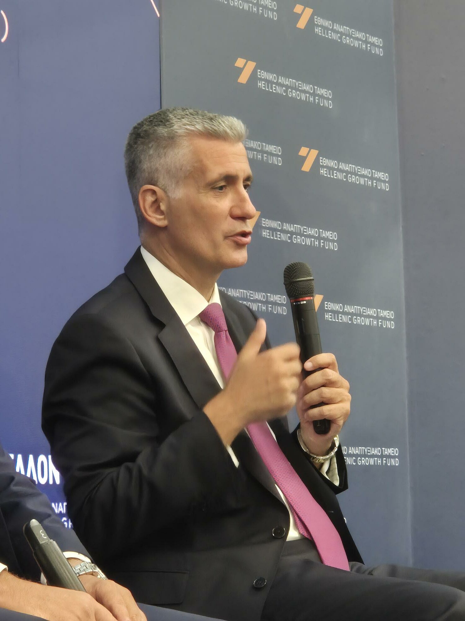 ο Ιάκωβος Γιαννακλής, Deputy CEO της Eurobank, μιλώντας στη ΔΕΘ