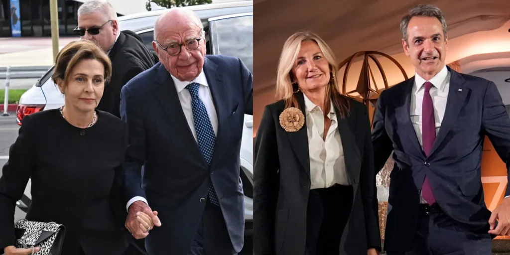 Γεύμα Μητσοτάκη με τον μεγιστάνα των media Ρούπερτ Μέρντοχ στο Μαξίμου