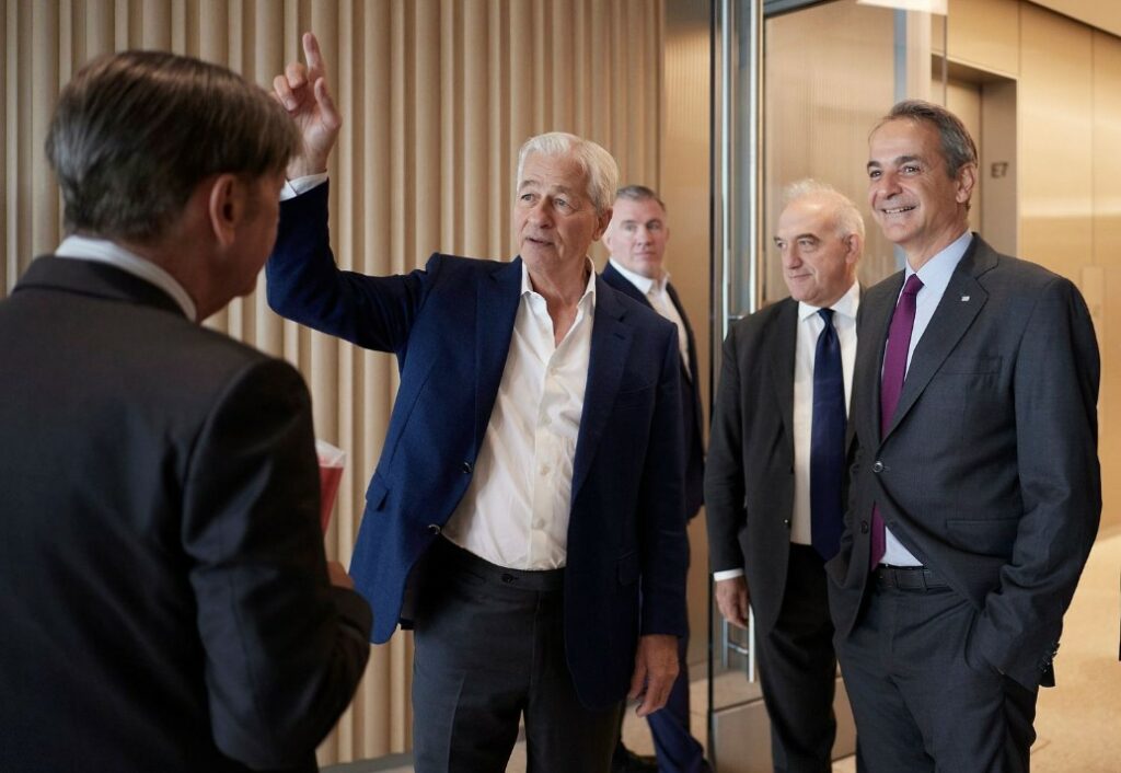 Συνάντηση Μητσοτάκη με τον CEO της JP Morgan Chase