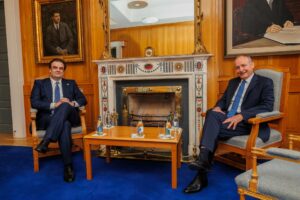 Συνάντηση Κυριάκου Πιερρακάκη με τον πρωθυπουργό της Ιρλανδίας Μίχαλ Μάρτιν