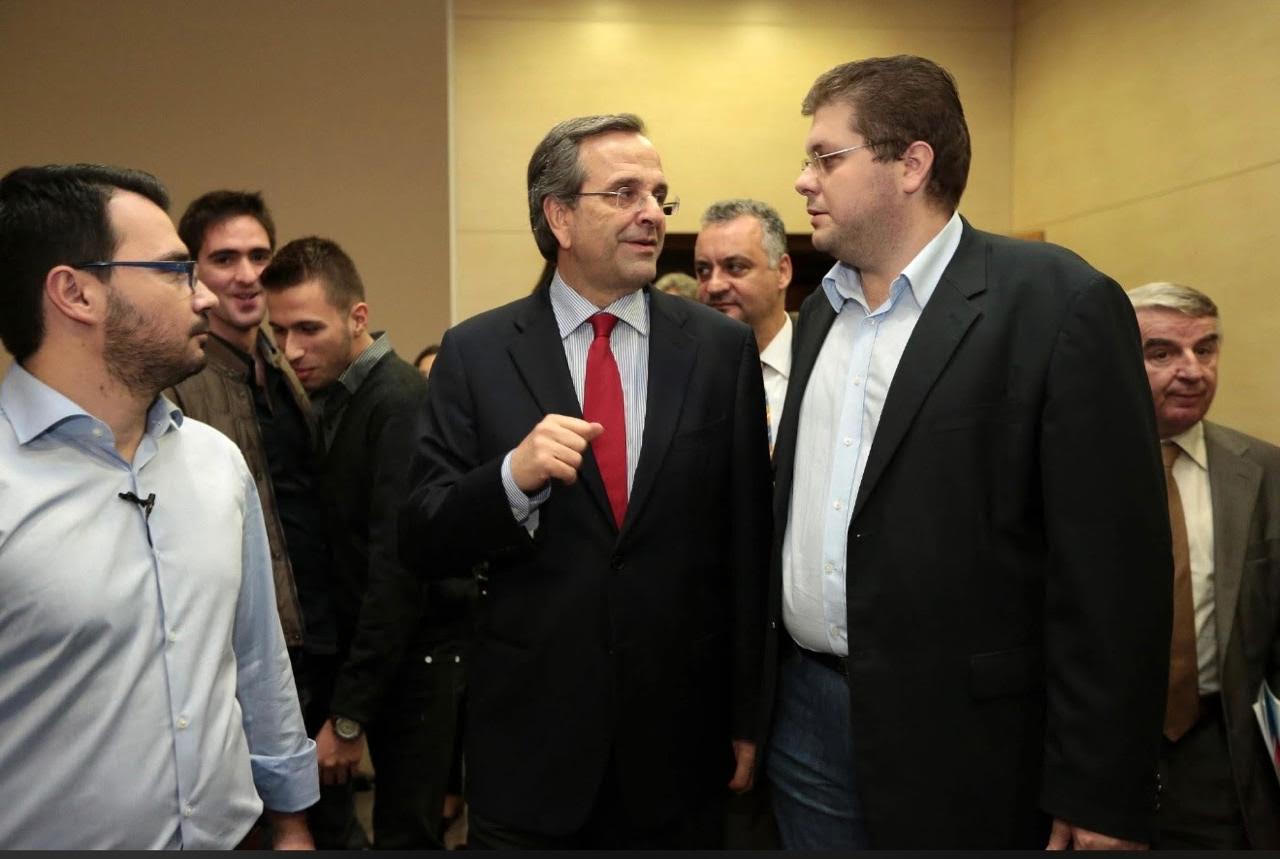 Ο Αντώνης Σαμαράς με τον προσωρινό πρόεδρο της ΕΟΚ Άγγελο Παπανικολάου
